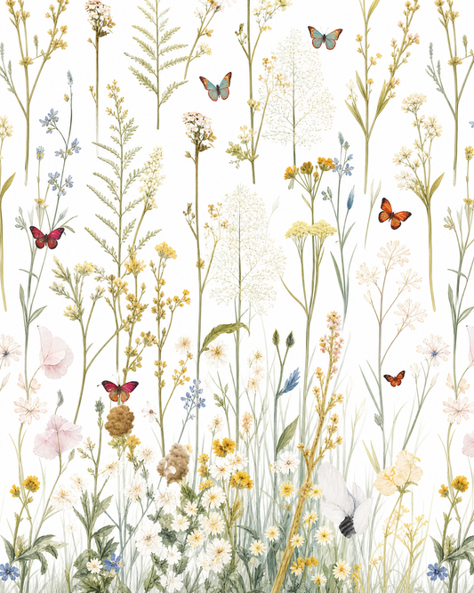 Papier peint fleurs sauvages – vue 1