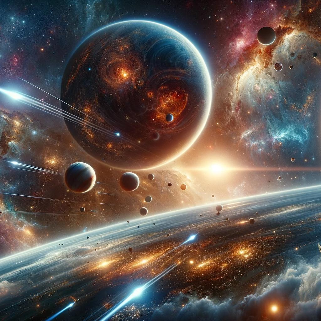 Papier peint espace planète réaliste