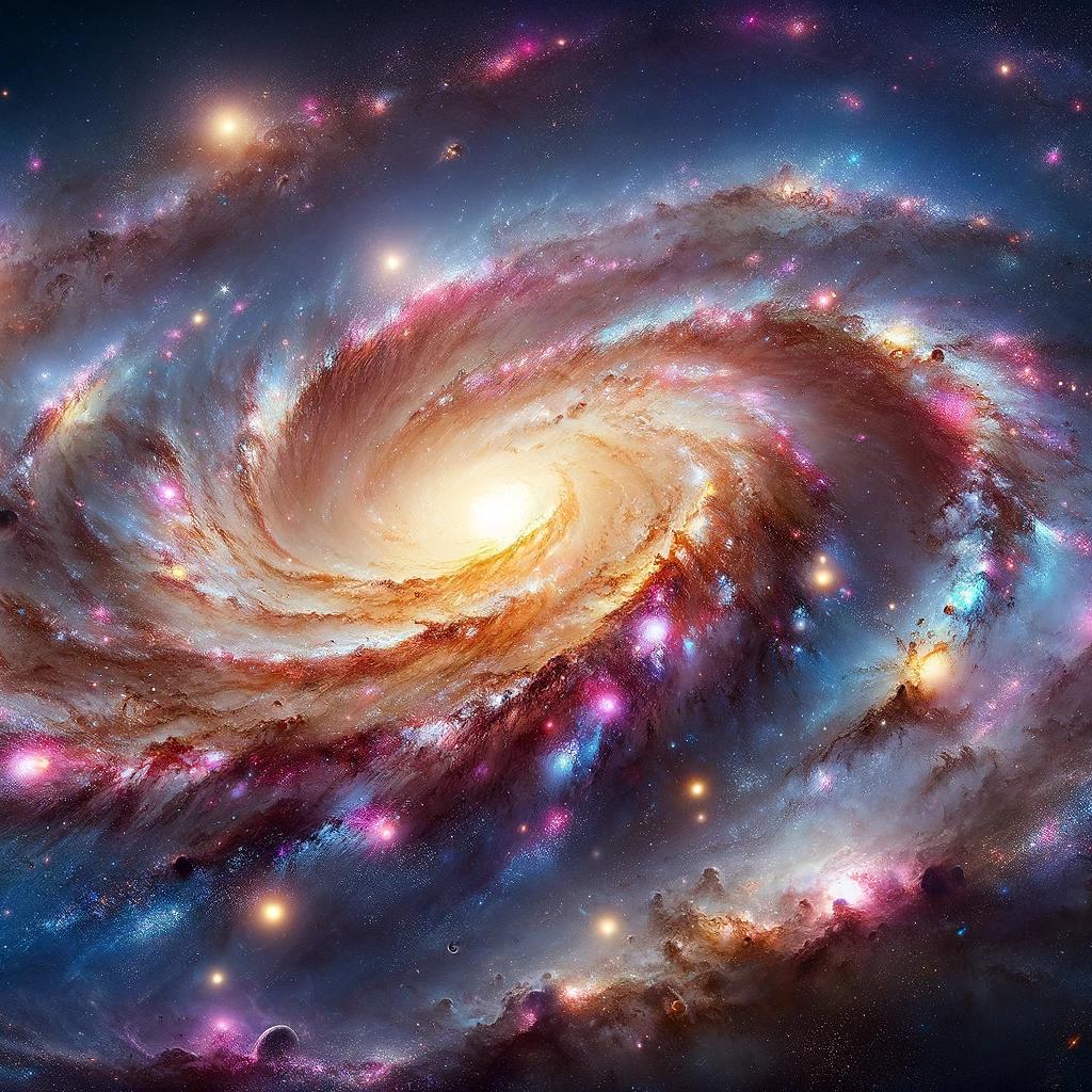 Papier peint espace galaxie tourbillon