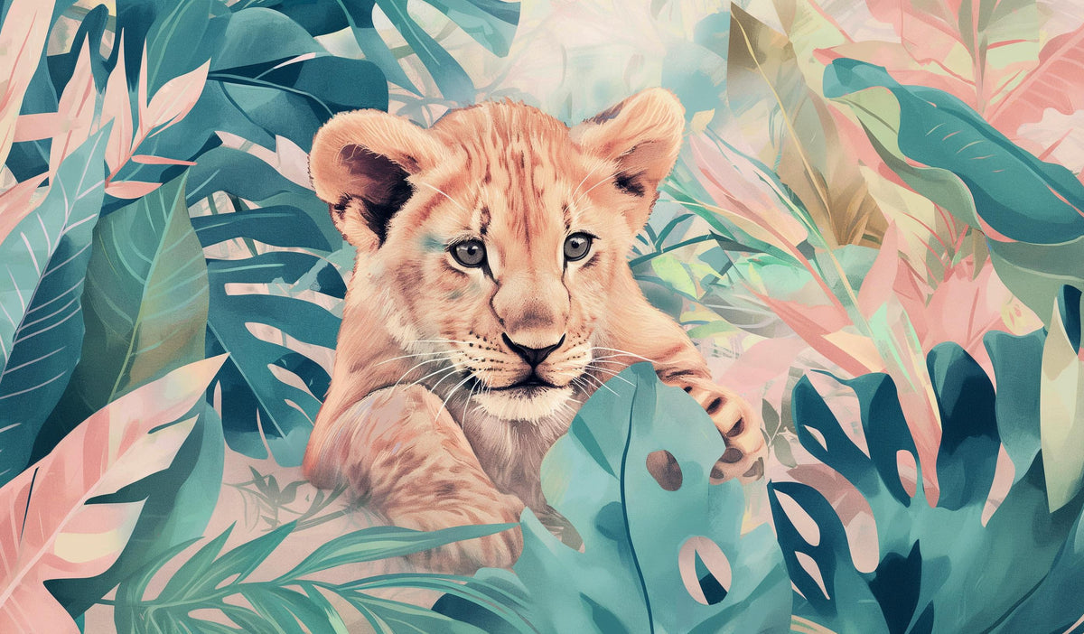 Papier peint lionceau roi de la jungle