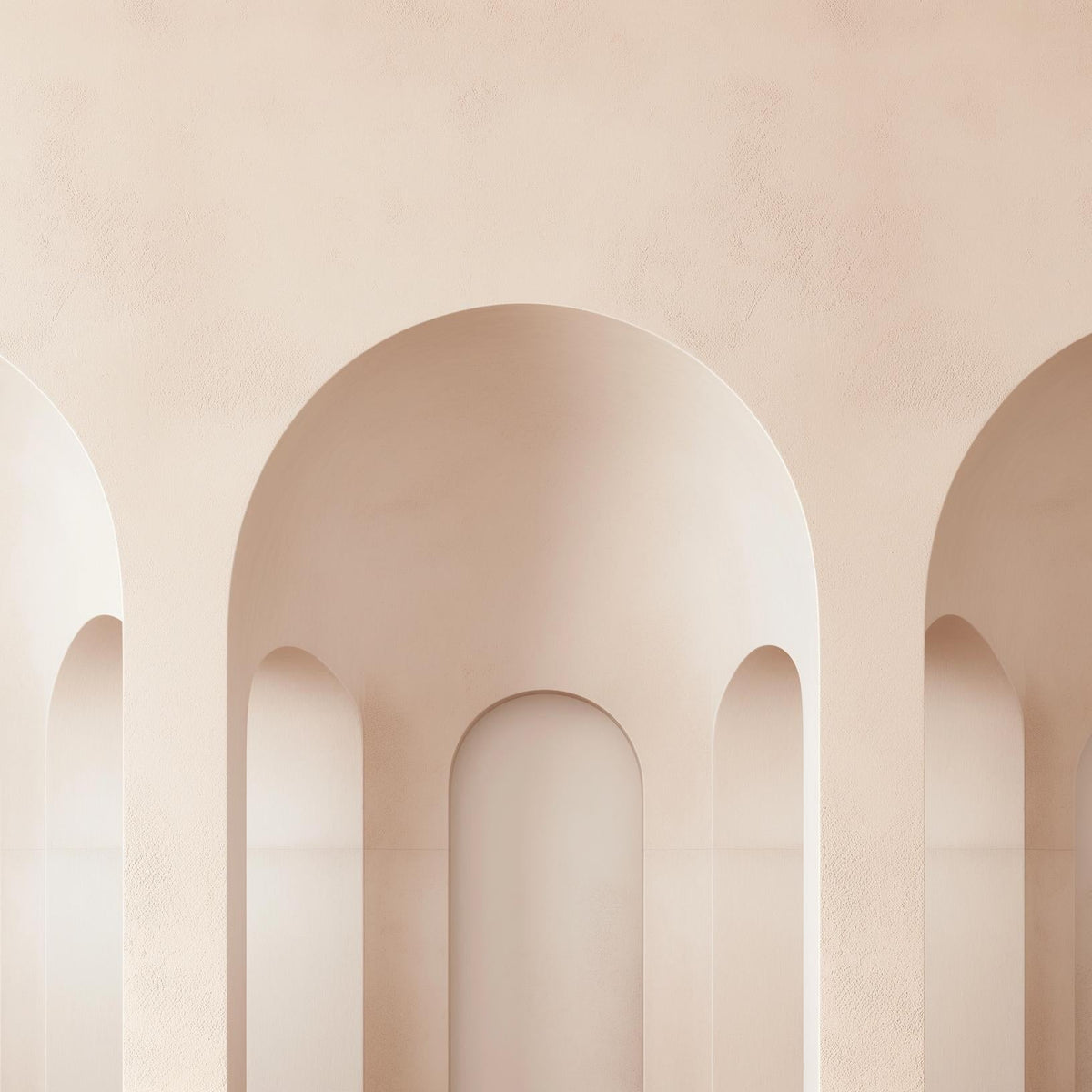 Papier peint trompe-l'œil trois arches 3D