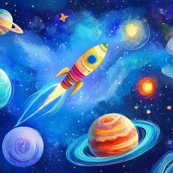 Papier peint espace galaxie colorée
