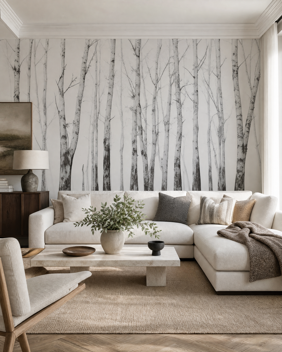 Papier peint bouleau – vue 2