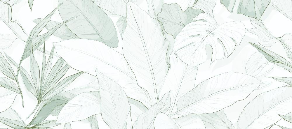 Papier peint feuillage vert tropical
