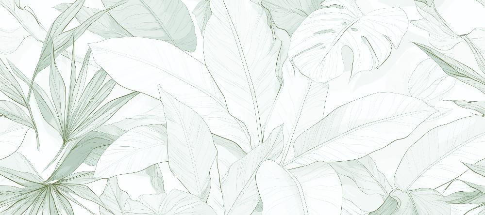 Papier peint feuillage vert tropical