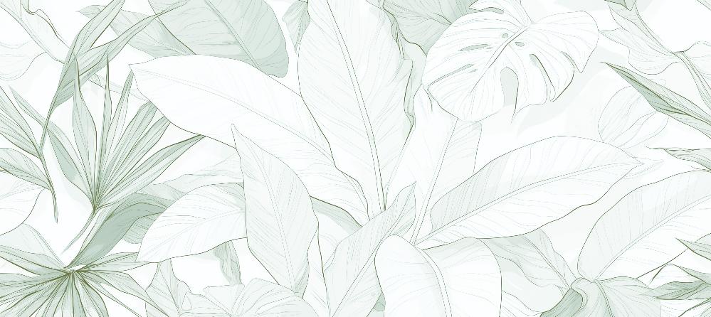 Papier peint feuillage vert tropical