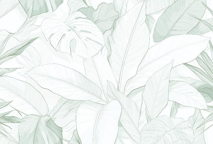 Papier peint feuillage vert tropical