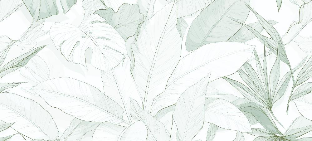 Papier peint feuillage vert tropical