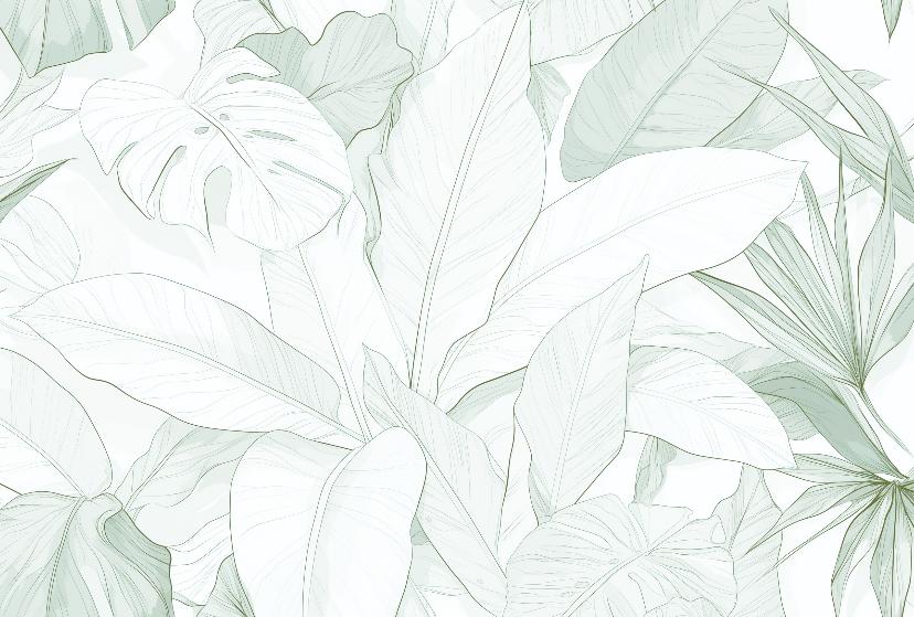 Papier peint feuillage vert tropical