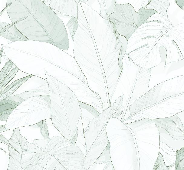 Papier peint feuillage vert tropical