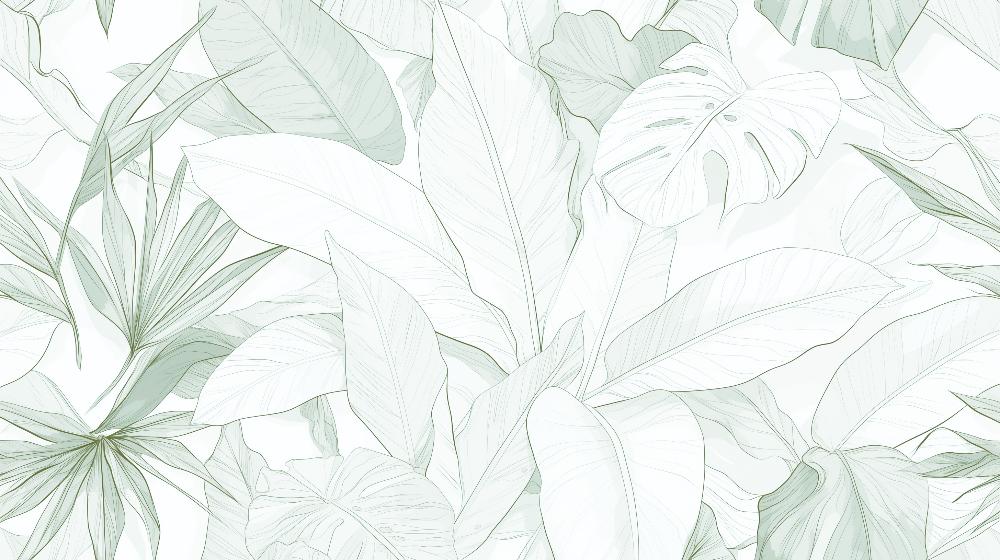 Papier peint feuillage vert tropical