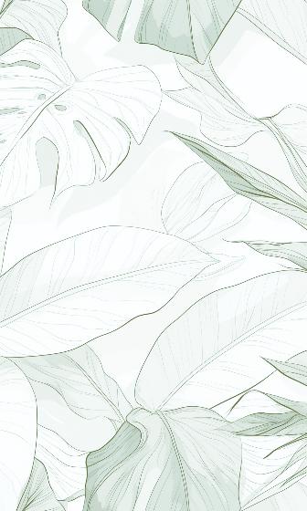 Papier peint feuillage vert tropical