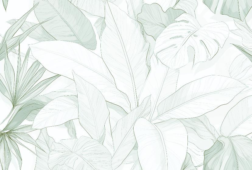 Papier peint feuillage vert tropical