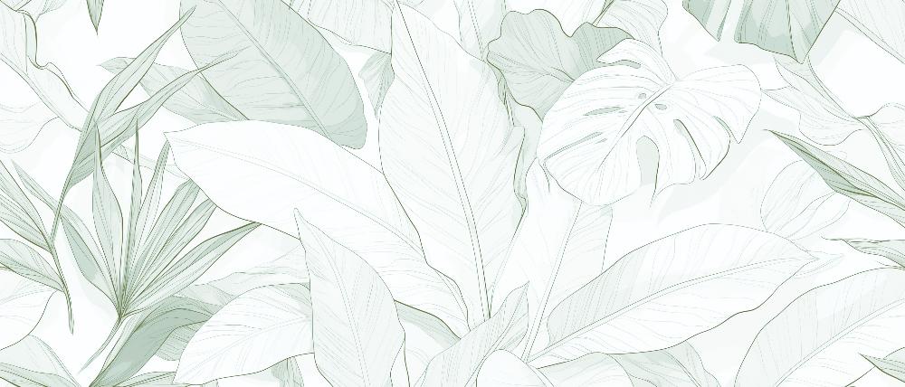 Papier peint feuillage vert tropical