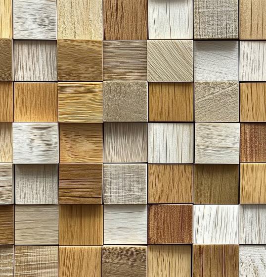 Papier peint 3D cubes de bois