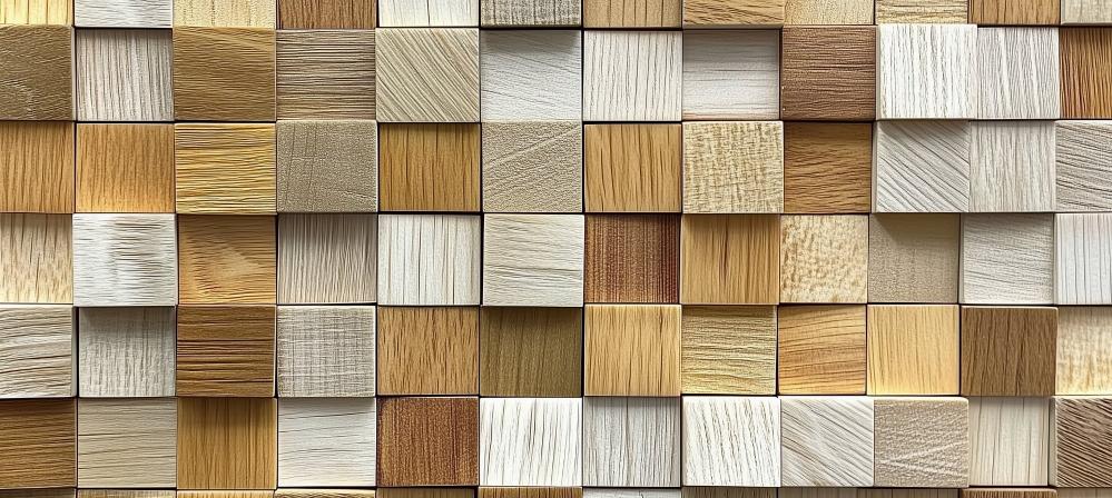 Papier peint 3D cubes de bois