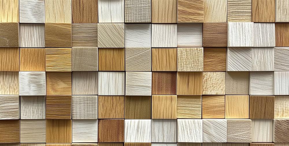 Papier peint 3D cubes de bois
