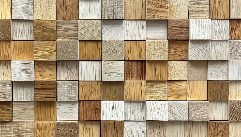 Papier peint 3D cubes de bois