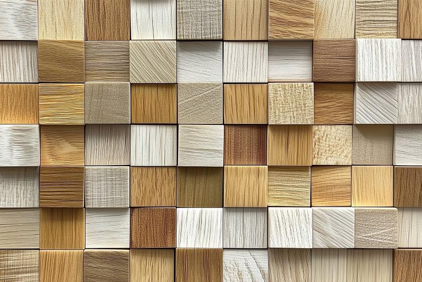 Papier peint 3D cubes de bois
