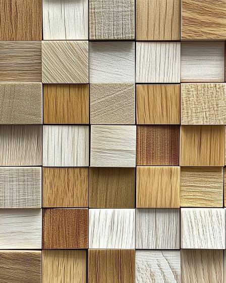 Papier peint 3D cubes de bois