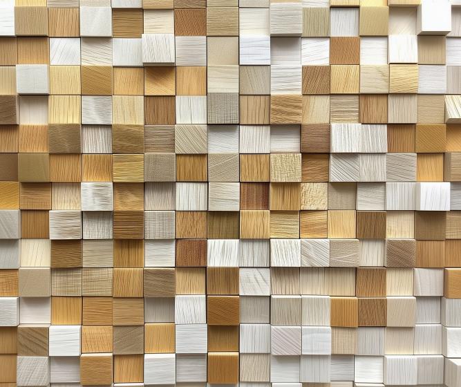 Papier peint 3D effet bois en relief