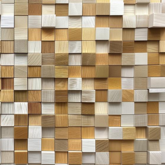 Papier peint 3D effet bois en relief