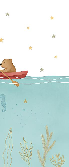 Papier peint animaux marins baleines et oursons