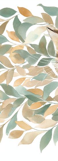 Papier peint chat et feuillage chambre enfant