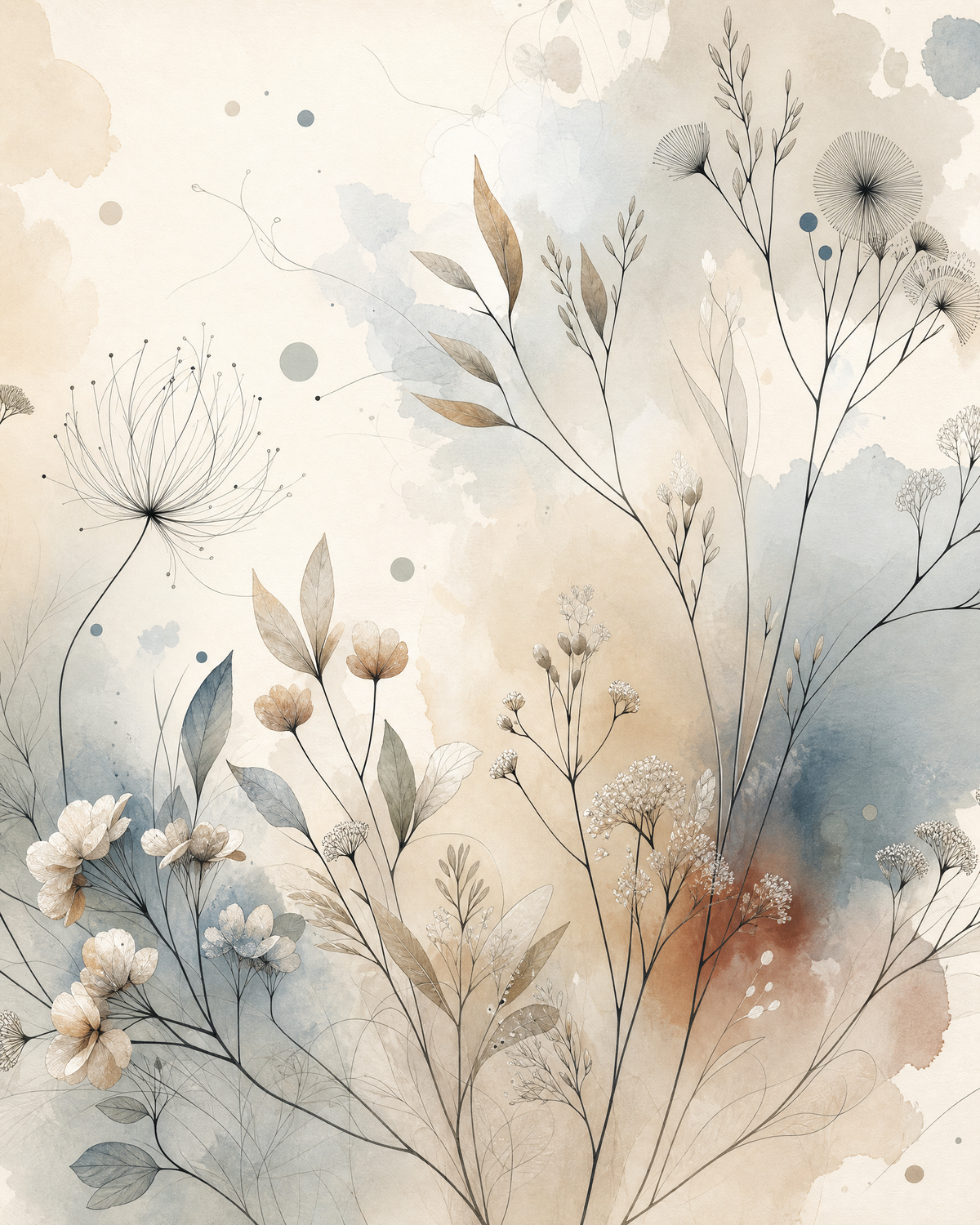 Papier peint fleuri – vue 1