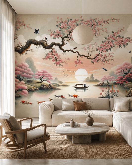 Papier peint cerisier japonais – vue 2