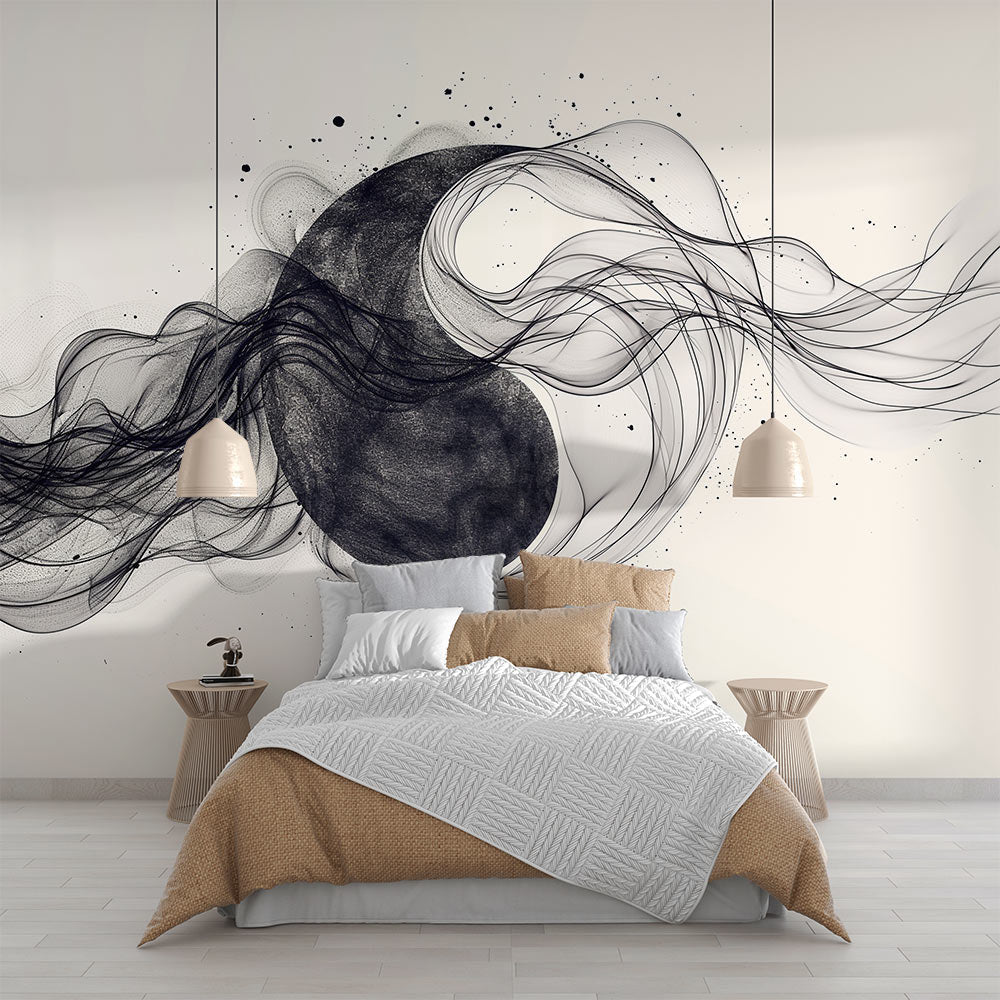 Papier peint zen yin et yang