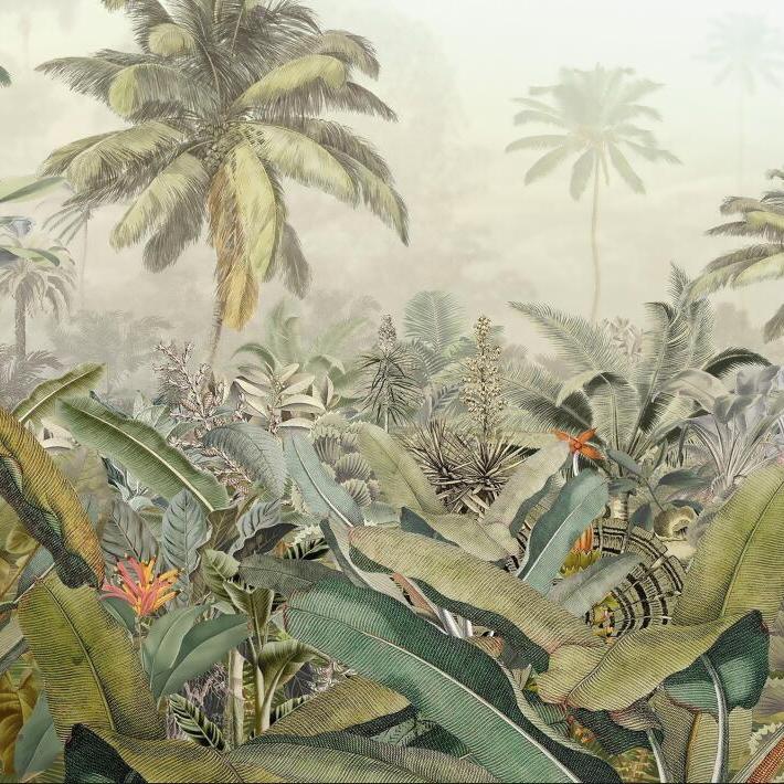 Papier peint jungle tropicale luxuriante