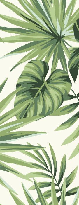 Papier peint feuillage tropical monstera vert