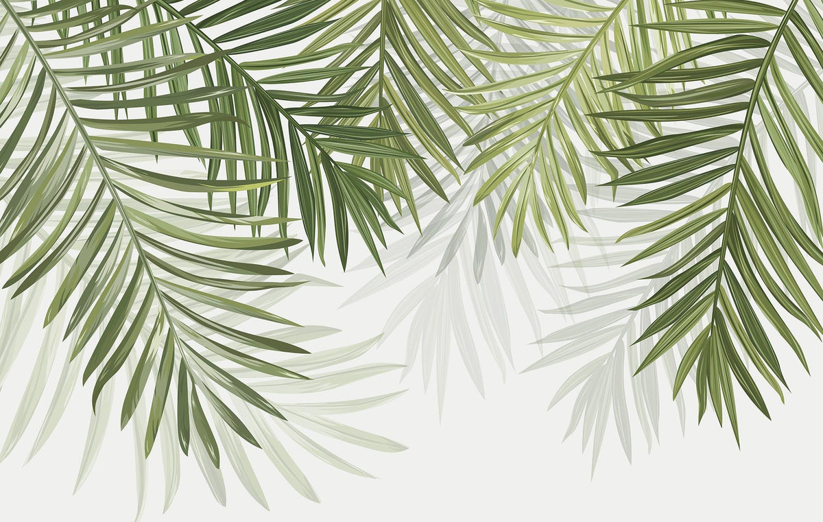 Papier peint feuillage vert feuilles de palmier