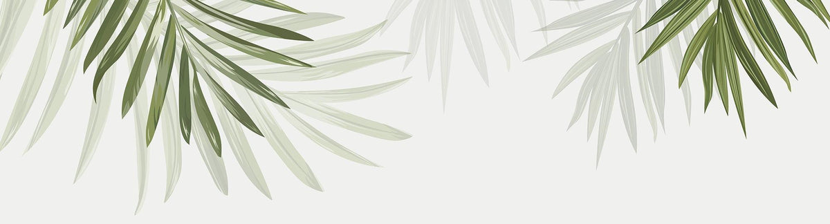 Papier peint feuillage vert feuilles de palmier