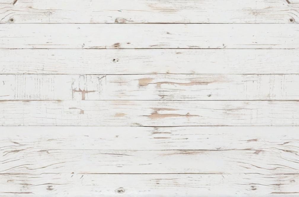 Papier peint imitation lambris blanc patiné