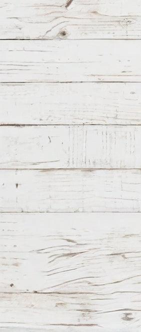 Papier peint imitation lambris blanc patiné