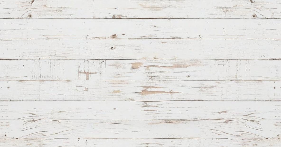 Papier peint imitation lambris blanc patiné