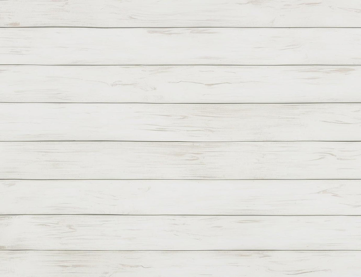 Papier peint imitation lambris blanc épuré
