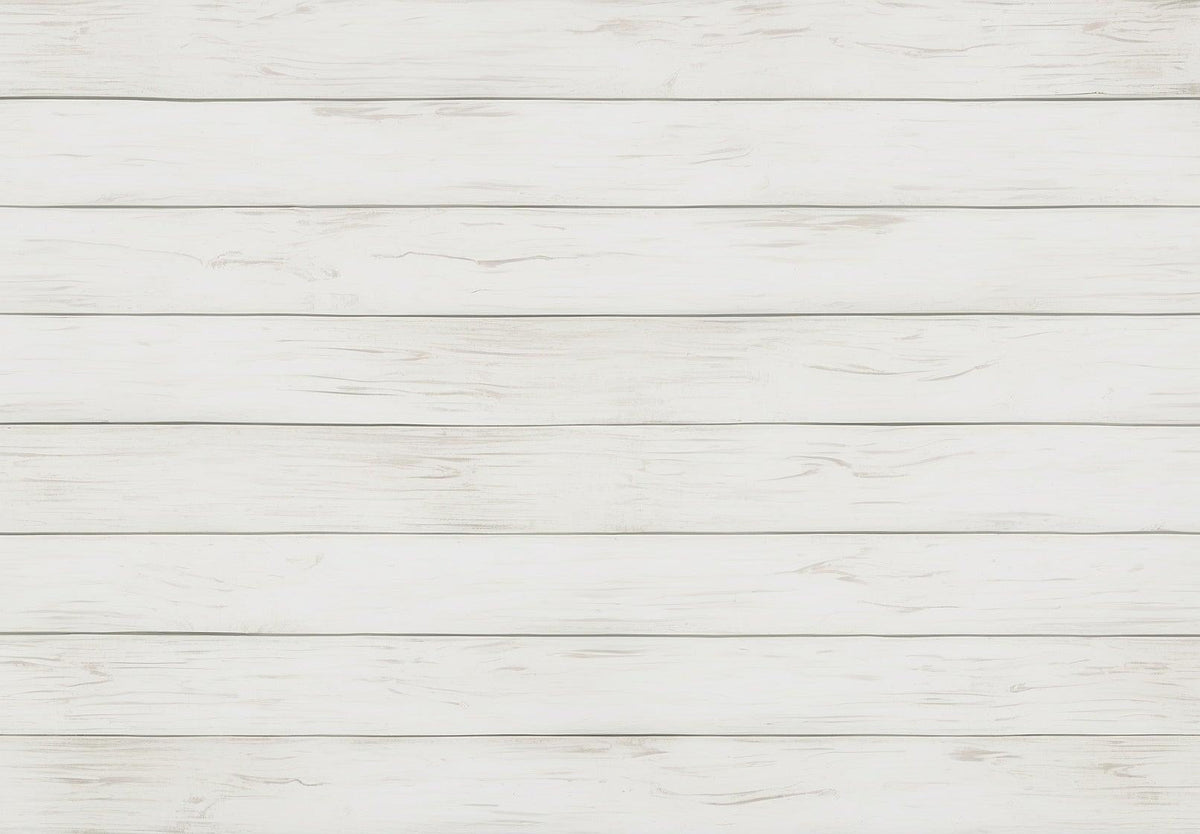 Papier peint imitation lambris blanc épuré