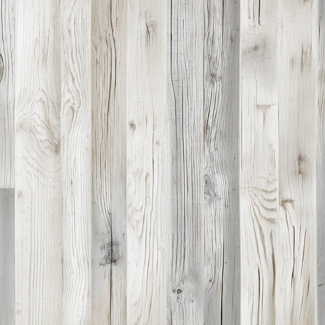 Papier peint imitation lambris blanc et gris