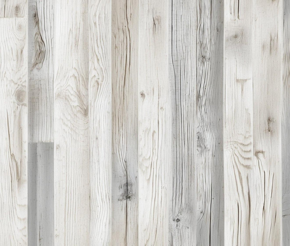 Papier peint imitation lambris blanc et gris