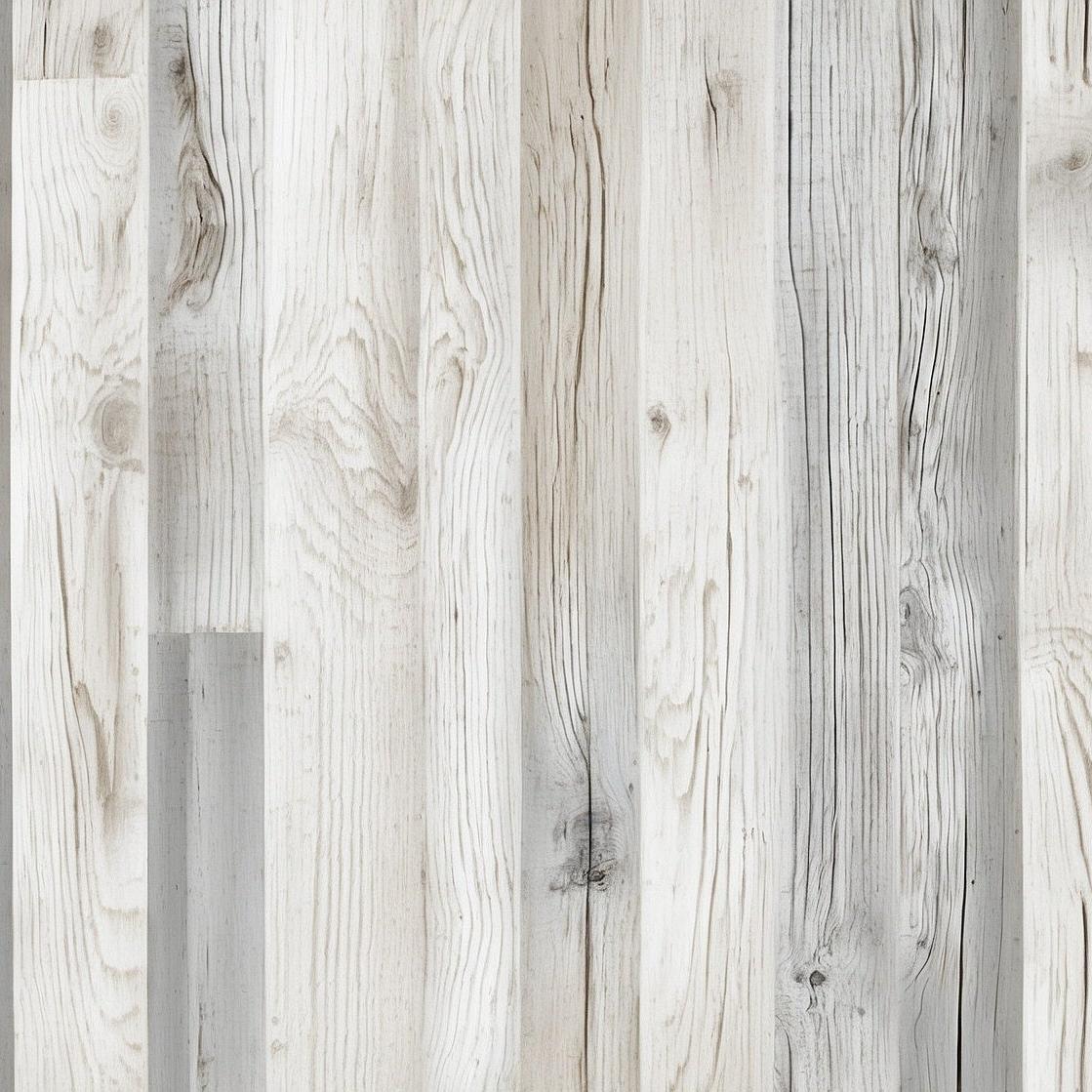 Papier peint imitation lambris blanc et gris