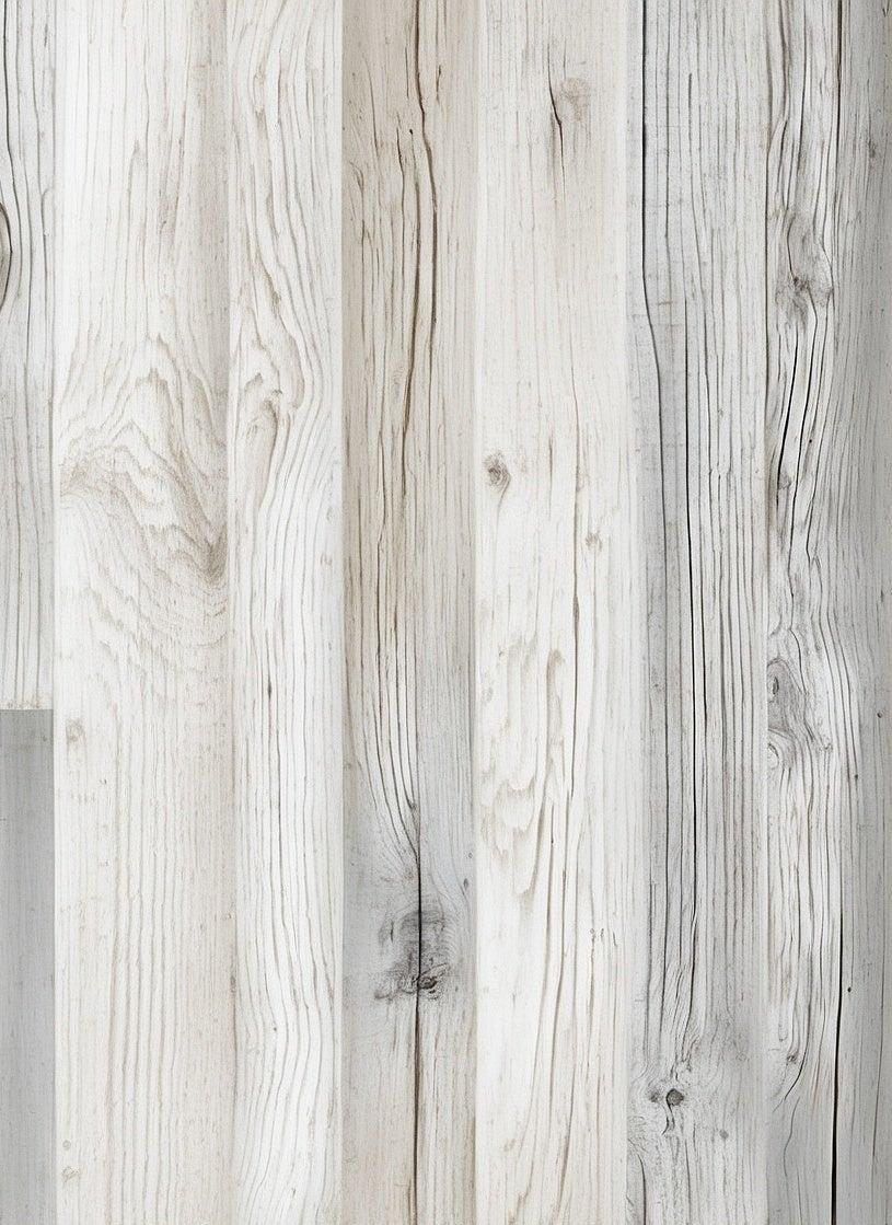 Papier peint imitation lambris blanc et gris