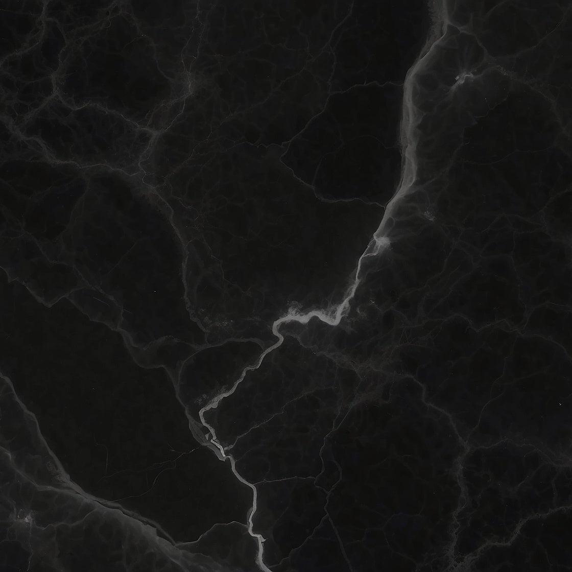 Papier peint marbre noir veiné blanc