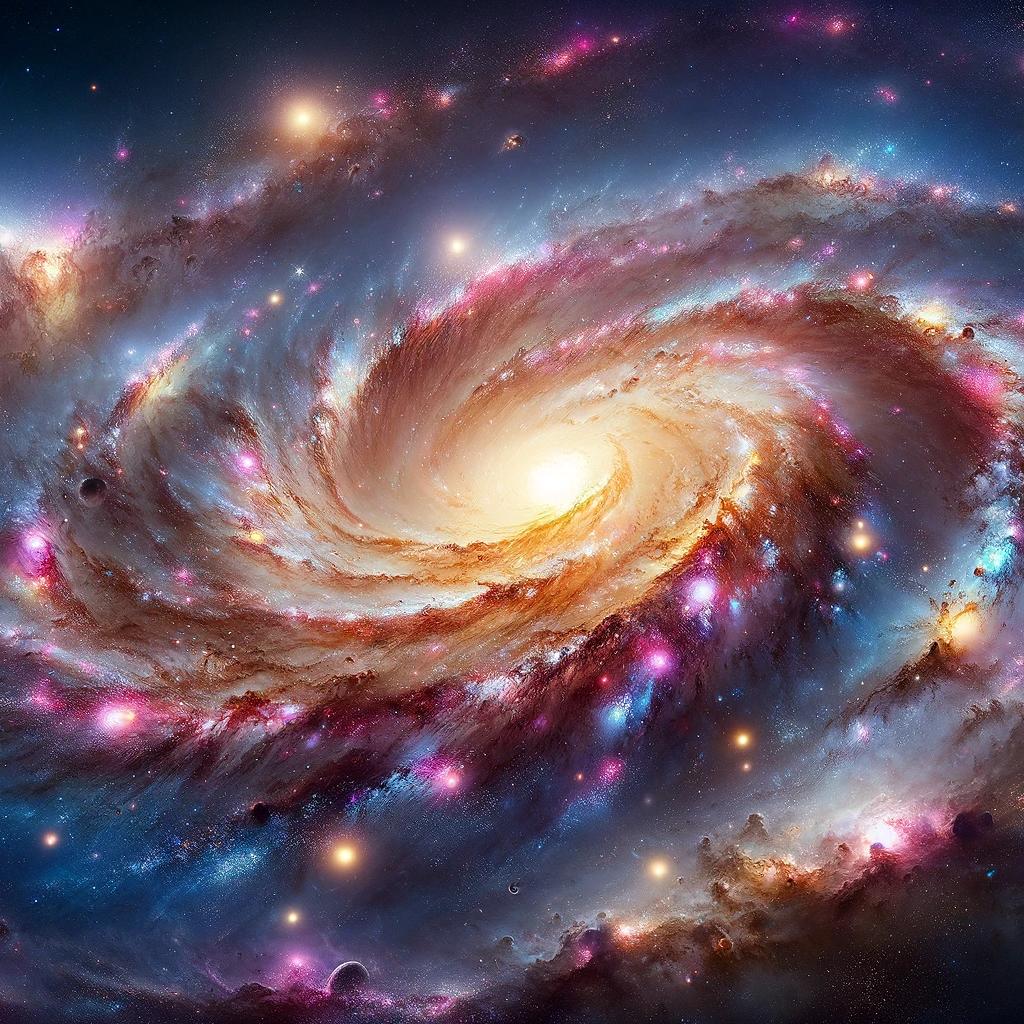 Papier peint espace galaxie tourbillon