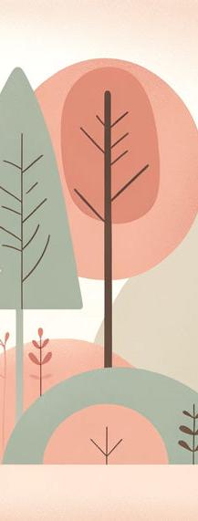 Papier peint renard bébé forêt colorée