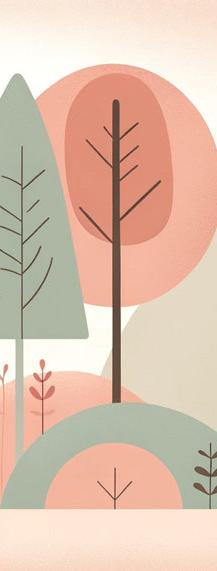 Papier peint renard bébé forêt colorée
