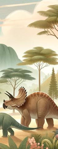 Papier peint dinosaure paysage préhistorique