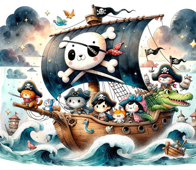 Papier peint pirate moussaillons enfant